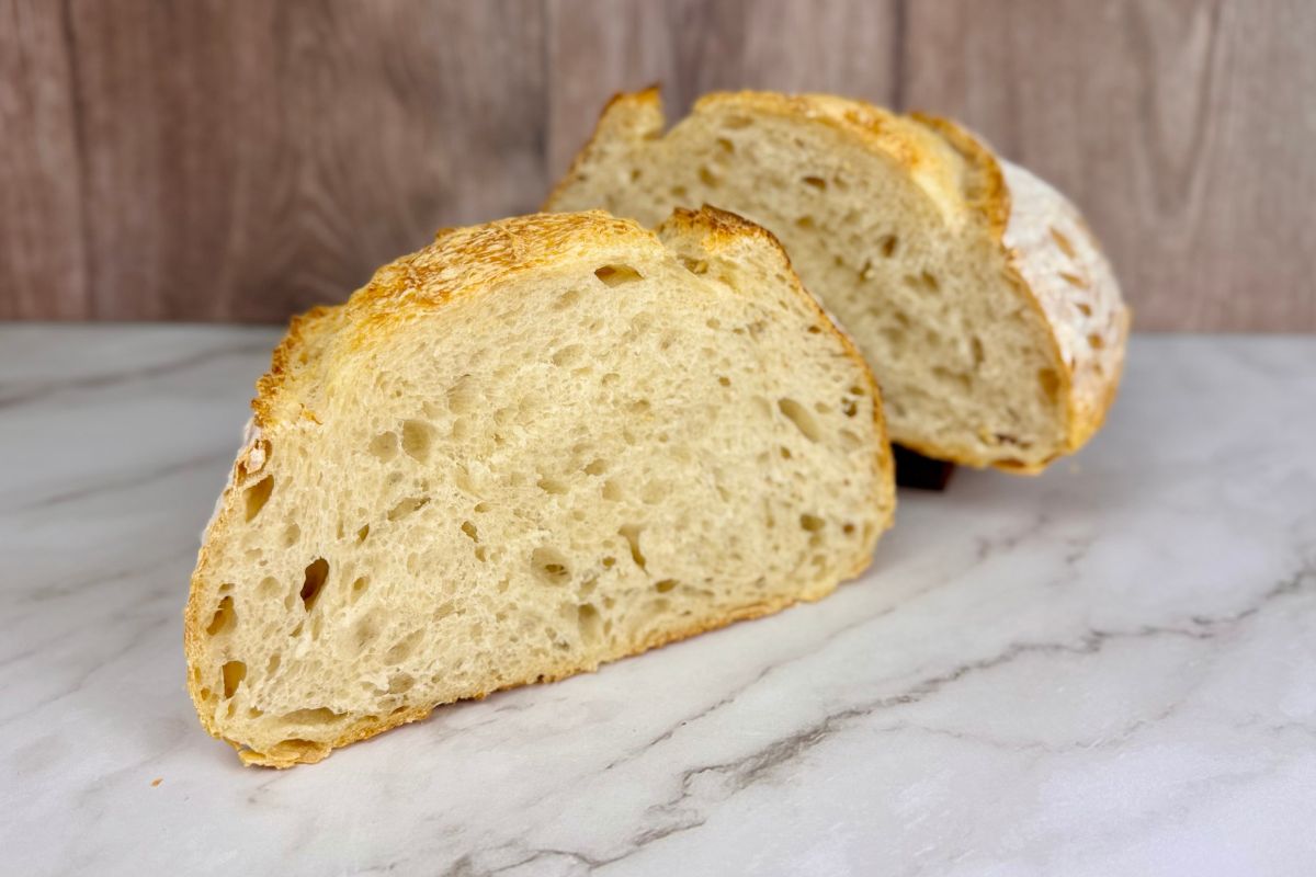 photo of a recipe for artisan sourdough bread for beginners