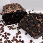 photo of a double chocolate banana bread made with sourdough discard