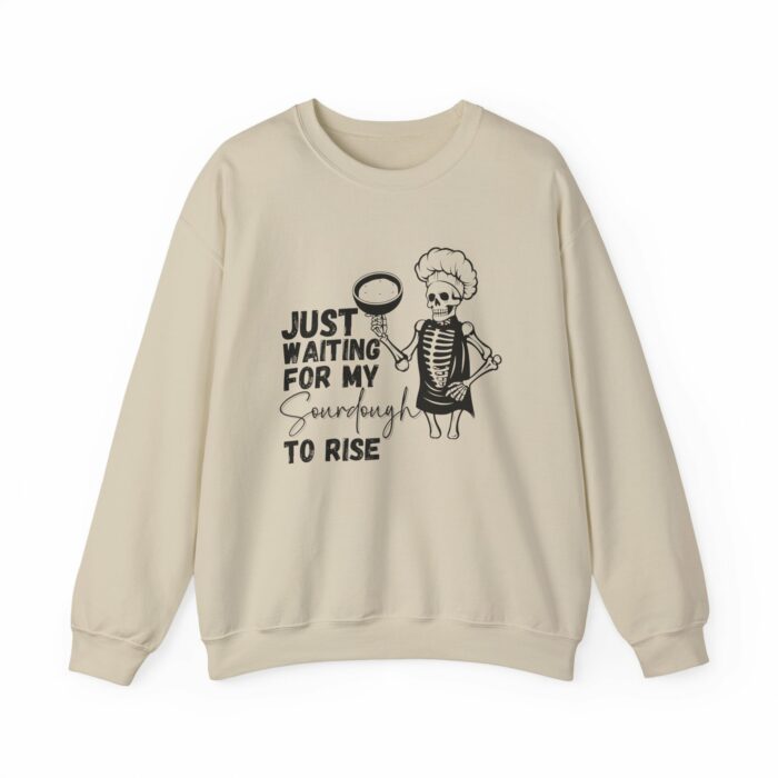 Skeleton, Just Waiting For My Sourdough To Rise - Crewneck Sweatshirt - Image 6