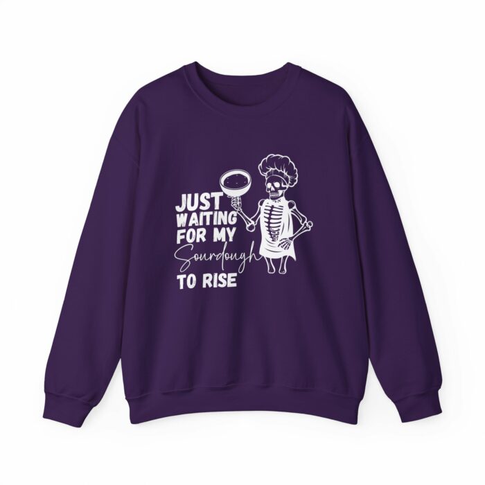 Skeleton, Just Waiting For My Sourdough To Rise - Crewneck Sweatshirt - Image 5