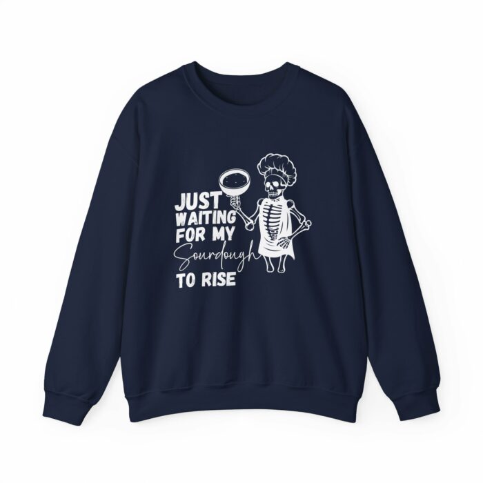 Skeleton, Just Waiting For My Sourdough To Rise - Crewneck Sweatshirt - Image 2