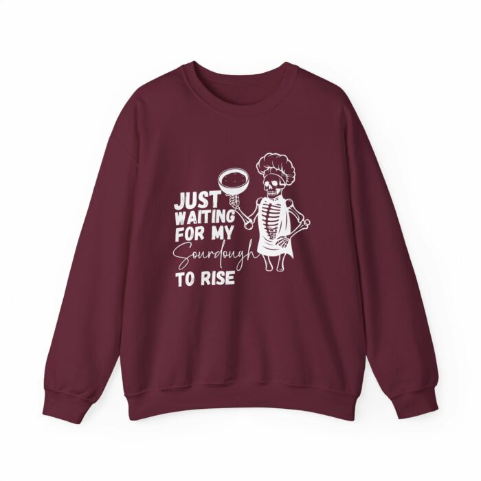 Skeleton, Just Waiting For My Sourdough To Rise - Crewneck Sweatshirt - Image 8