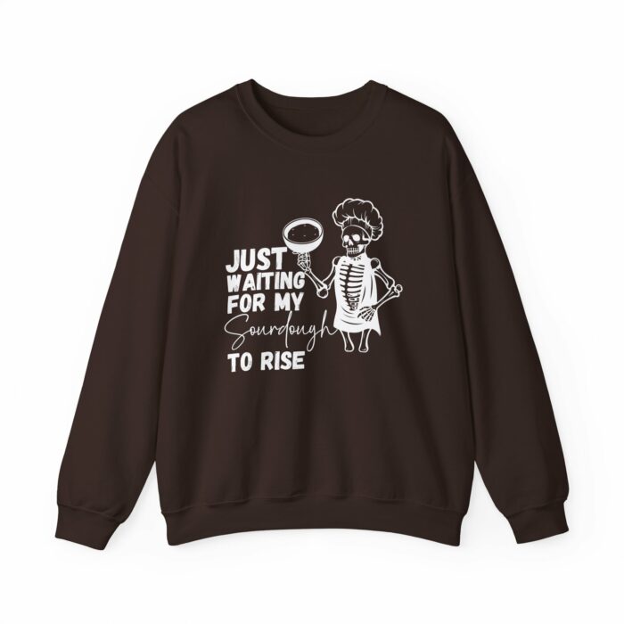 Skeleton, Just Waiting For My Sourdough To Rise - Crewneck Sweatshirt - Image 12