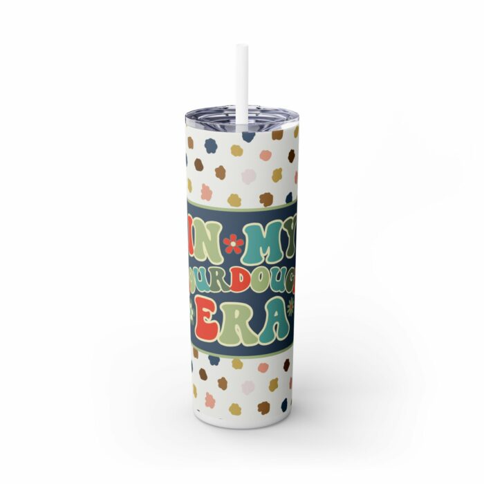 Retro In My Sourdough Era Skinny Tumbler with Straw, 20oz