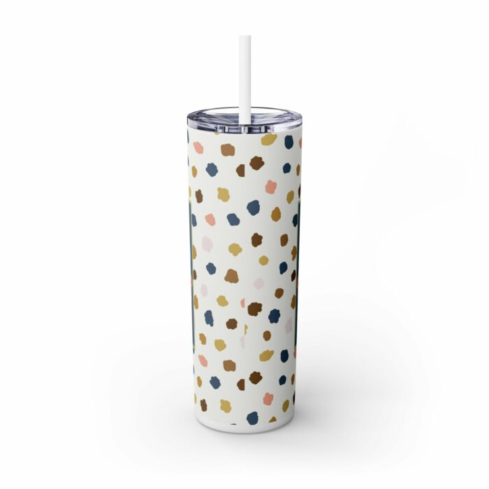 Retro In My Sourdough Era Skinny Tumbler with Straw, 20oz - Image 3