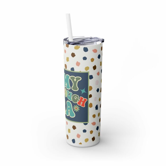 Retro In My Sourdough Era Skinny Tumbler with Straw, 20oz - Image 4