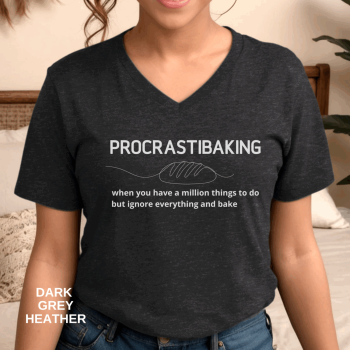 Procrastibaking - V-Neck Tee
