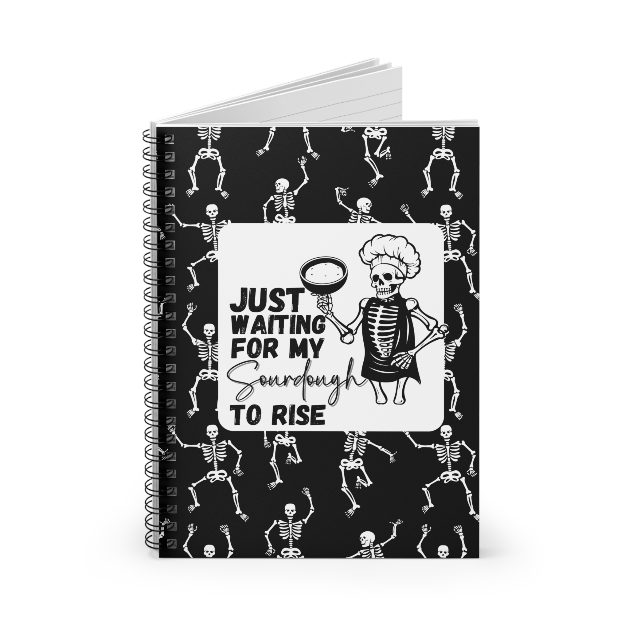 Just Waiting For My Sourdough To Rise Spiral Notebook - Ruled Line - Image 2