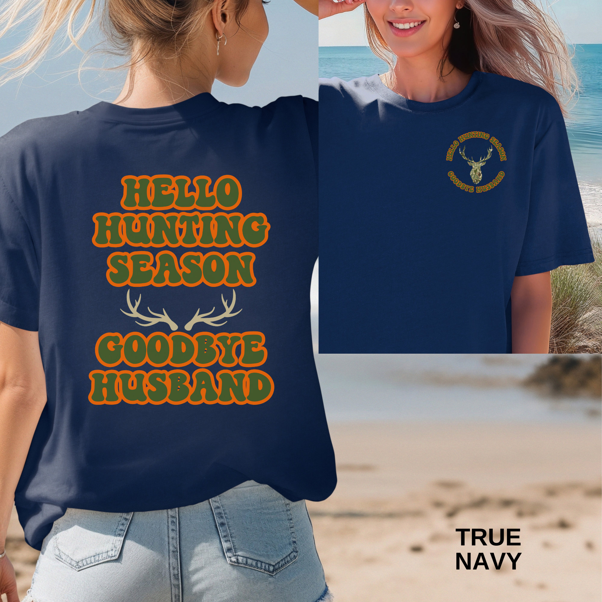 Hunting Widow T-shirt-Hello Hunting Season, Goodbye Husband - Image 6