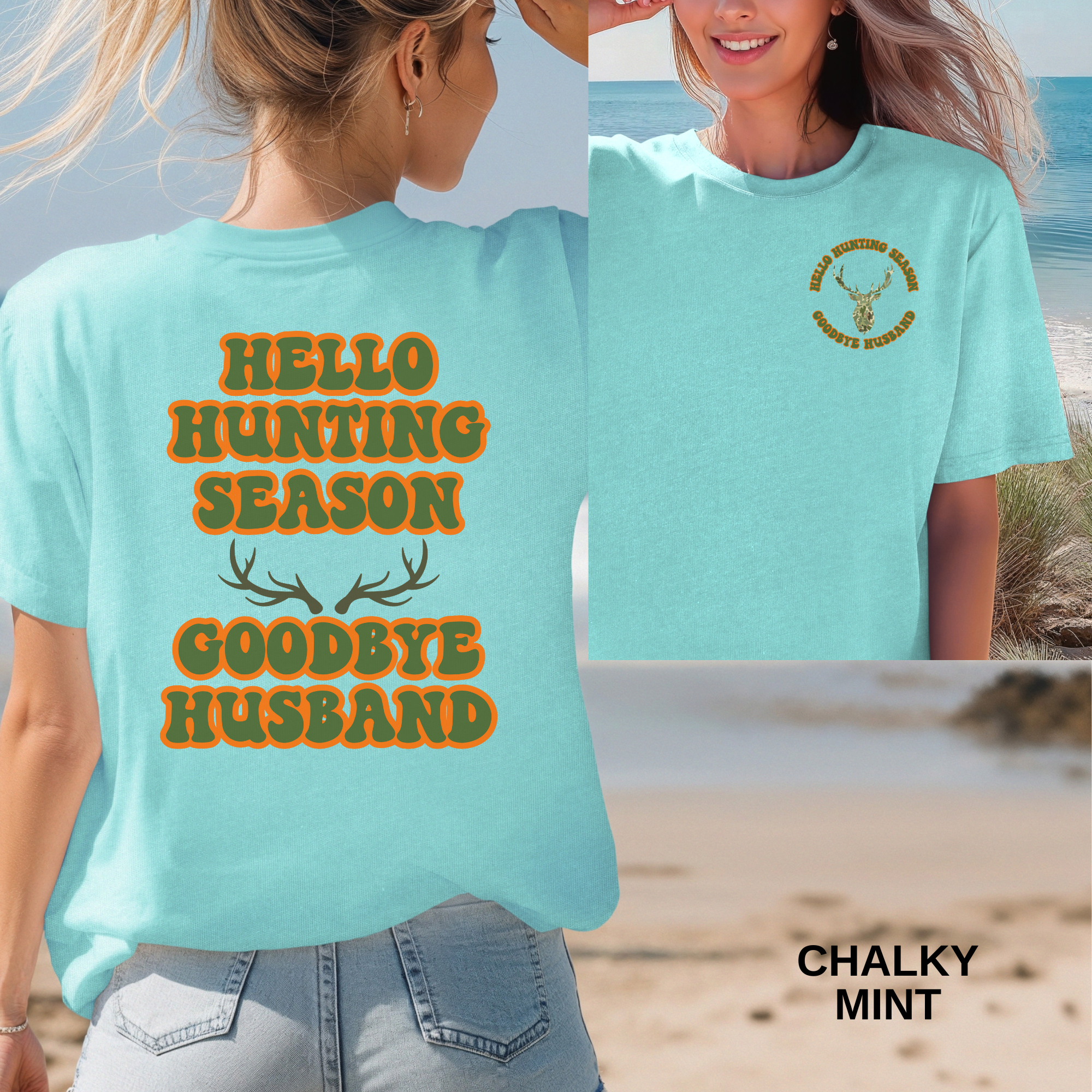 Hunting Widow T-shirt-Hello Hunting Season, Goodbye Husband - Image 7