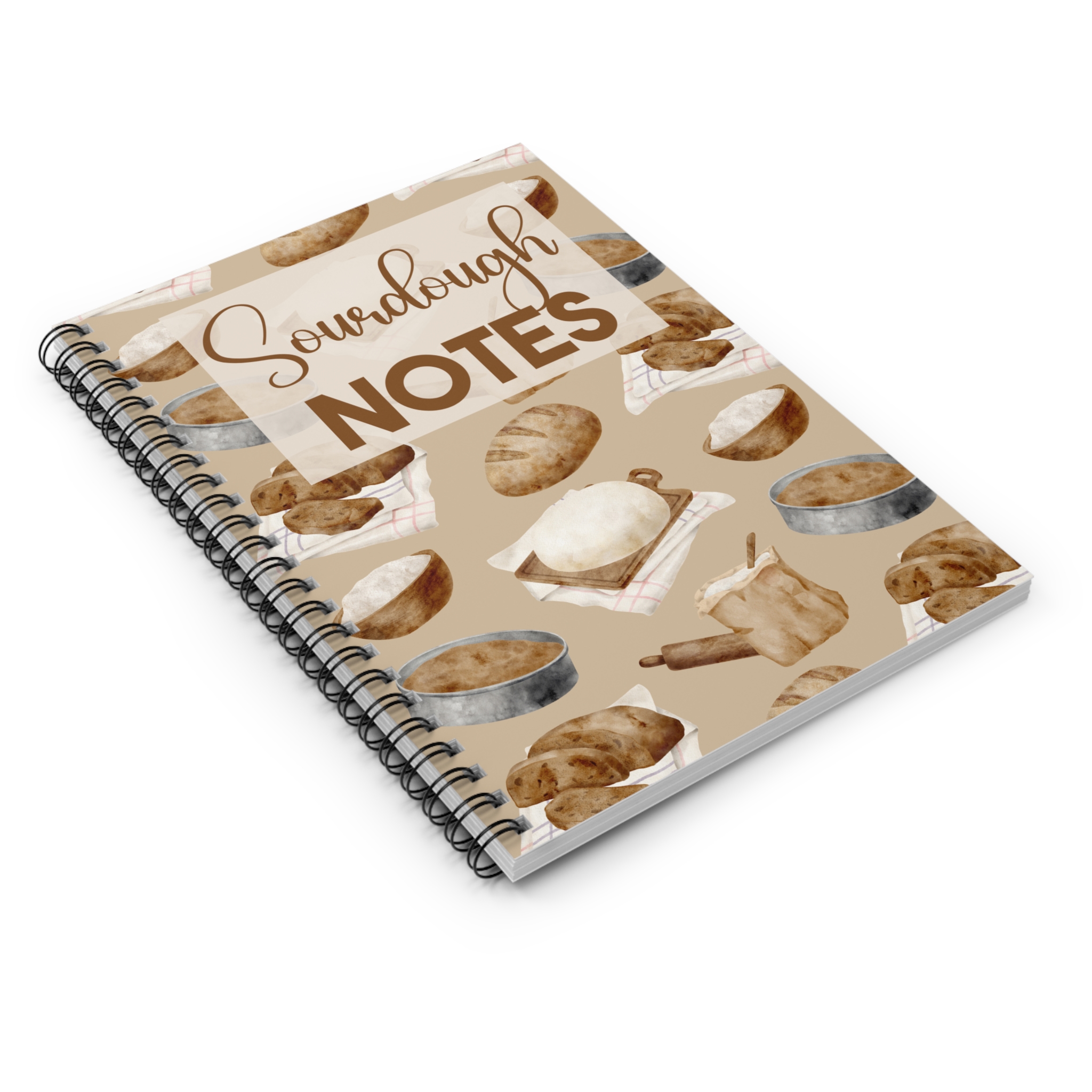 Sourdough Notes Spiral Notebook - Ruled Line - Image 3