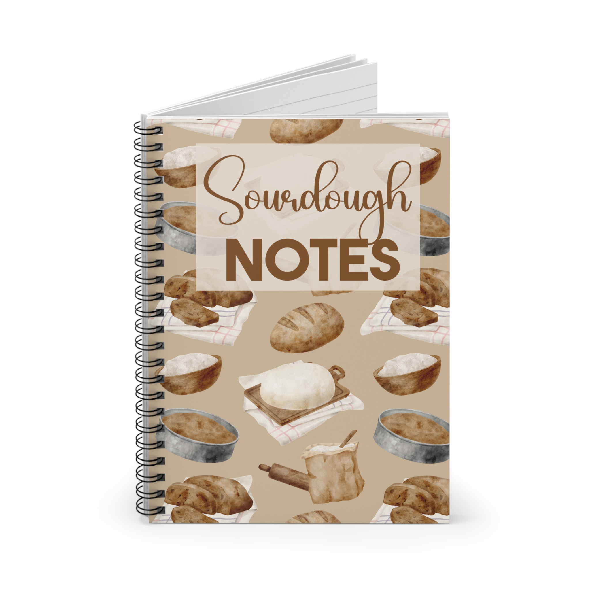 Sourdough Notes Spiral Notebook - Ruled Line - Image 2